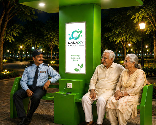 Galaxy Power Solar Smart Bench